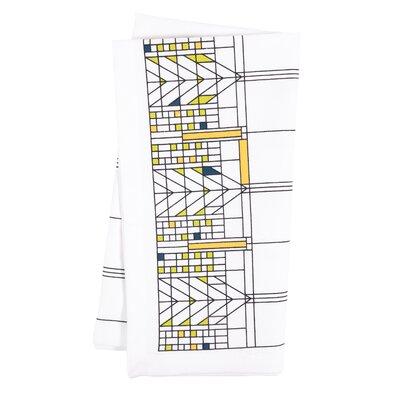 Frank Lloyd Wright Tree of Life Printed 4 Piece Cotton Napkin Set in Black/Gray/Yellow | 20 W in | Wayfair NP 46114-S4