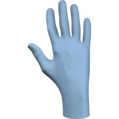 SHOWA 7005M Disposable Gloves, Nitrile, Powdered Light Blue, M, 100 PK