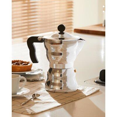 Moka Alessi Espresso Coffee Maker, Resin in Black/Brown/Gray | 8.11 H x 4 W x 4 D in | Wayfair AAM33/6