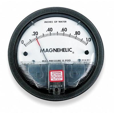 DWYER INSTRUMENTS 2004 Dwyer Magnehelic Pressure Gauge,0 to 4 In H2O