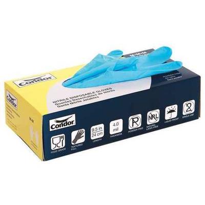 CONDOR 2XMA1 Disposable Gloves, Nitrile, Powder Free Blue, 2XL, 100 PK