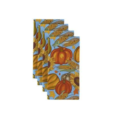 The Holiday Aisle® Luna Sunflower Harvest 18" Napkins Polyester in Blue/Gray/Orange | 18 W x 1 D in | Wayfair 453A7949973D443CB52961AA44C56C51